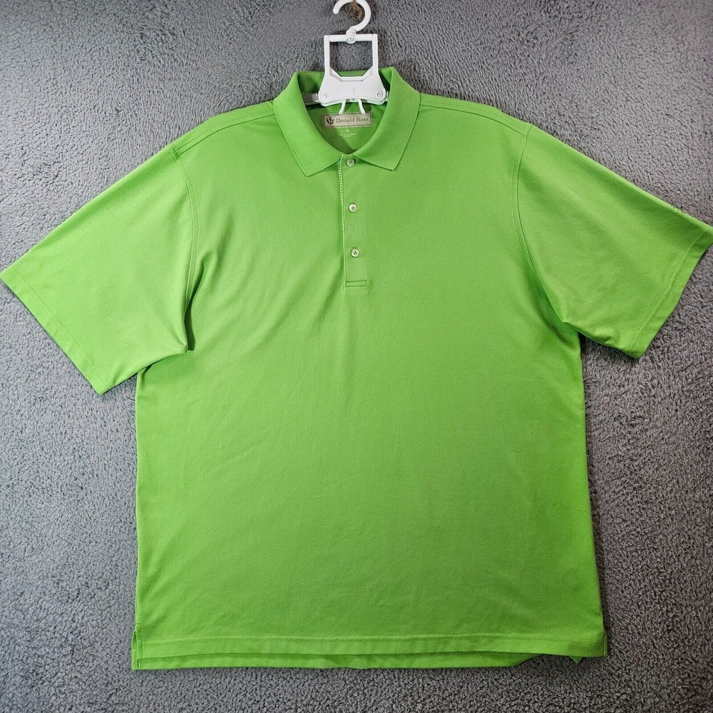 Donald Ross Polo Shirt Men XL Short Sleeve‎ Bright Green